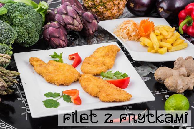 Filet Chrupiący z Frytkami