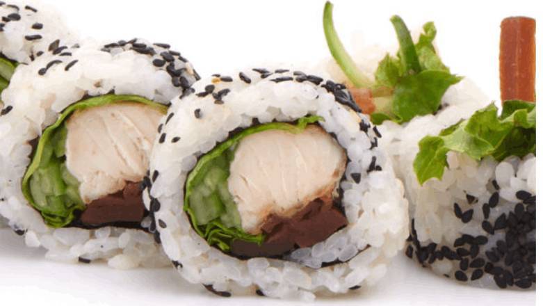 CALIFORNIA FUTOMAKI PIECZONA RYBA MAŚLANA 5 SZT